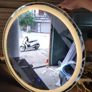 GƯƠNG TRÒN VIỀN INOX MẠ VÀNG LED CẢM ỨNG LT70